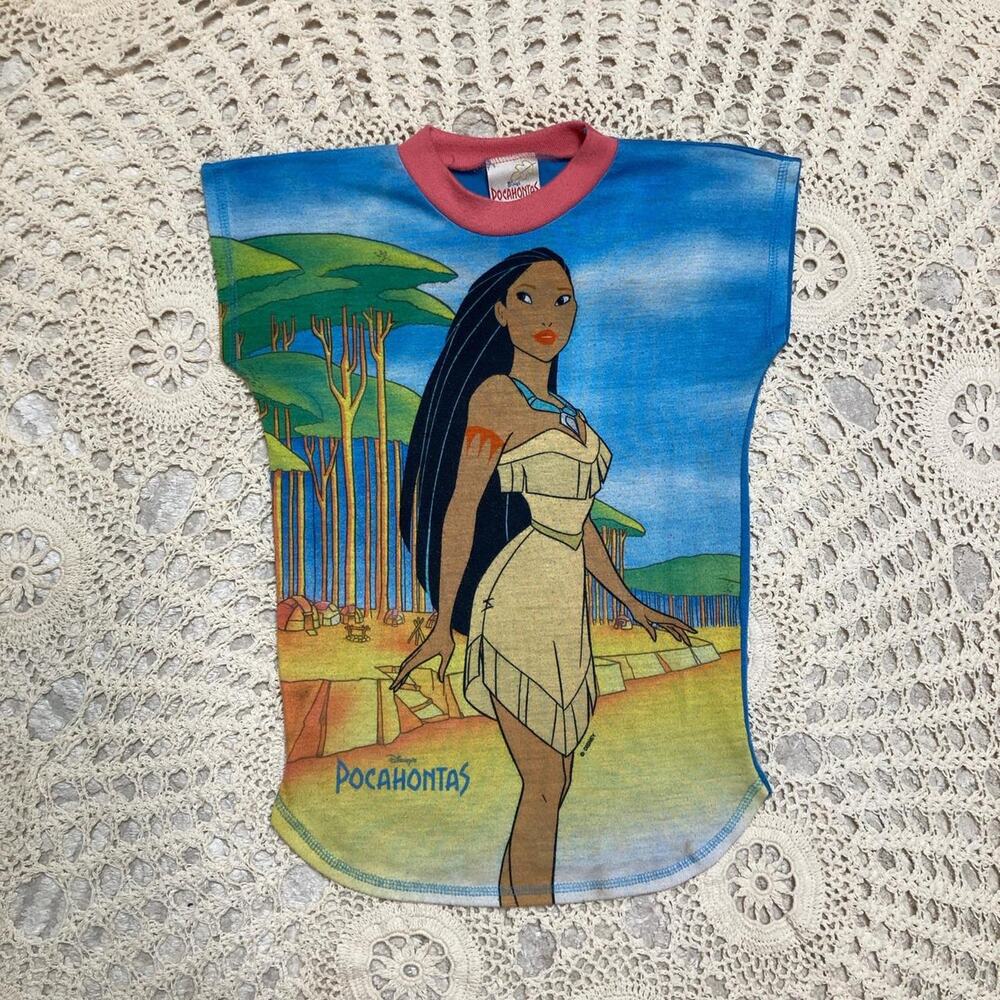 vintage 1990s Disney Pocahontas short sleeve night gown 4t